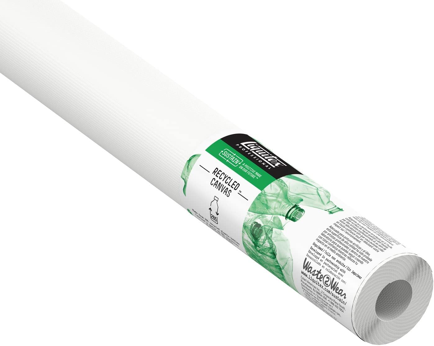 Liquitex Recycled Canvas, Raw Roll, 71' x 6 yards, White