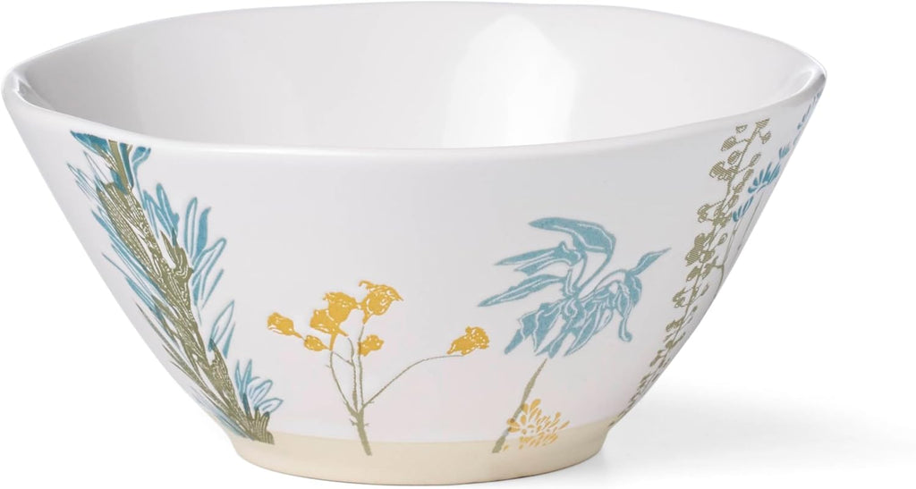 Lenox Dinnerware Sets, Wildflowers 16-Piece Dinnerware Set, Service For 4, Stoneware Material, Dishwasher Safe, Microwave Safe, Bowls, Plates And Bowls, Dinner Dishes, Includes Mugs (White, 16 Piece)