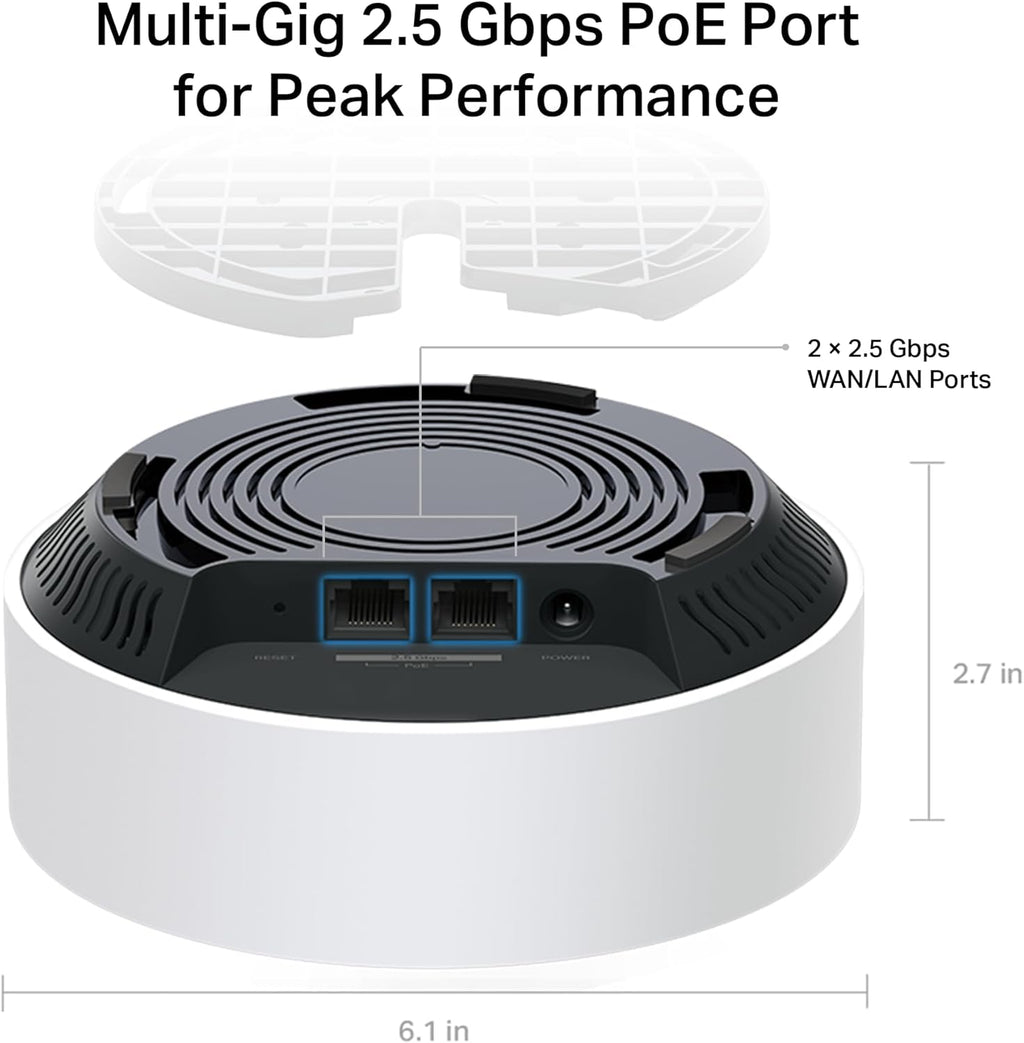 TP-Link Deco X50 AX3000 Mesh WiFi System – Ceiling/Wall-Mountable WiFi 6 Mesh, Replaces Router/Access Point/Extender, Powered, Dual 2.5G Ports, 3-Pack
