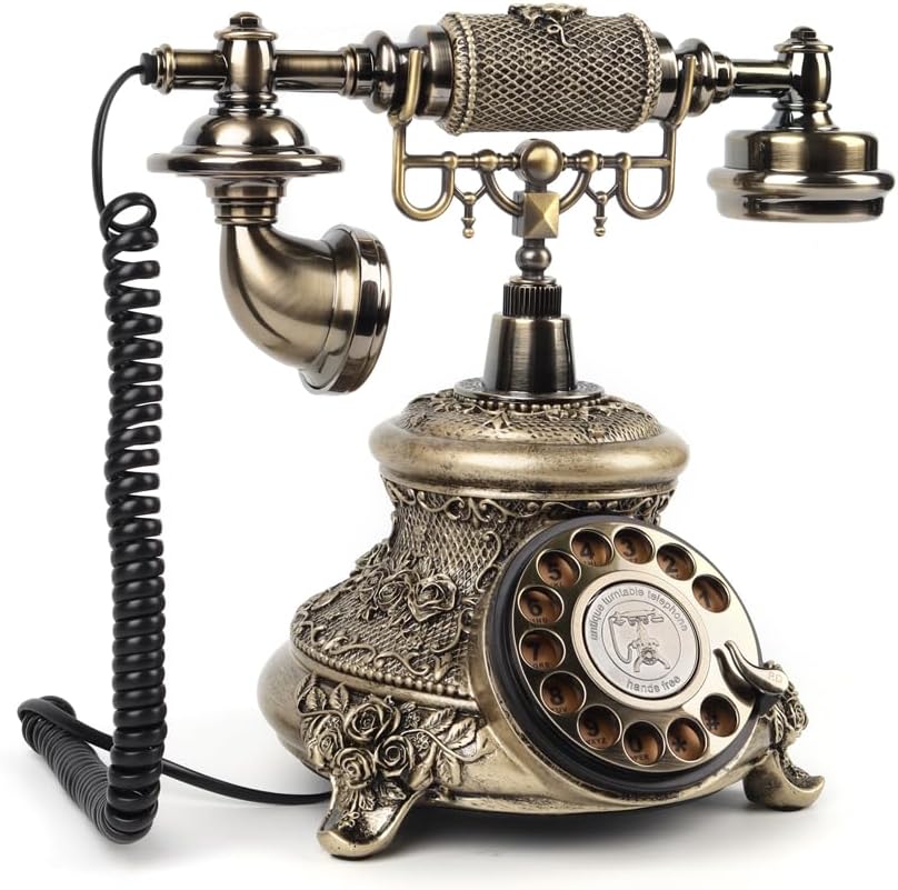 Antique European Wedding Birthday Party Audio Guestbook Phone (Vintage Bronze)