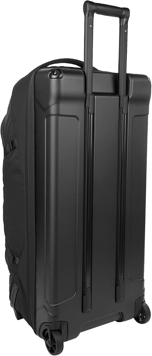 Eddie Bauer Expedition Rolling Duffel Bag with Wheels | Travel | Check-In | Luggage | Rugged | Durable - Black, 34'
