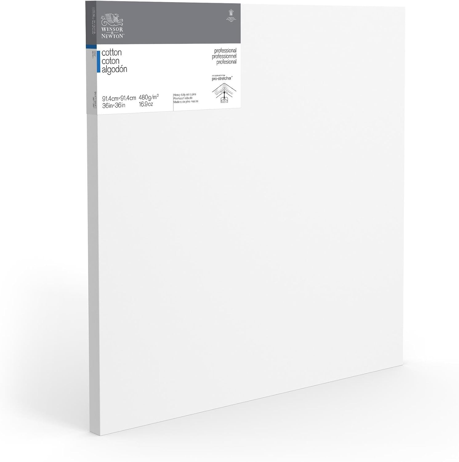 Winsor & Newton Professional Cotton Canvas, 36' x 36' Deep Edge