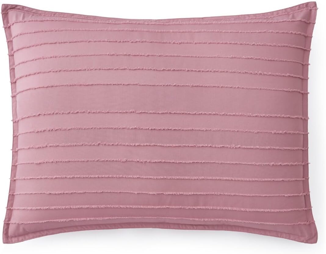 UGG Textured King Comforter Set - 3 Piece Striped Reversible Queen Bedding Set with Pillow Shams, Stylish Soft & Luxurious Pink Bed Set for Home & Bedroom (King)
