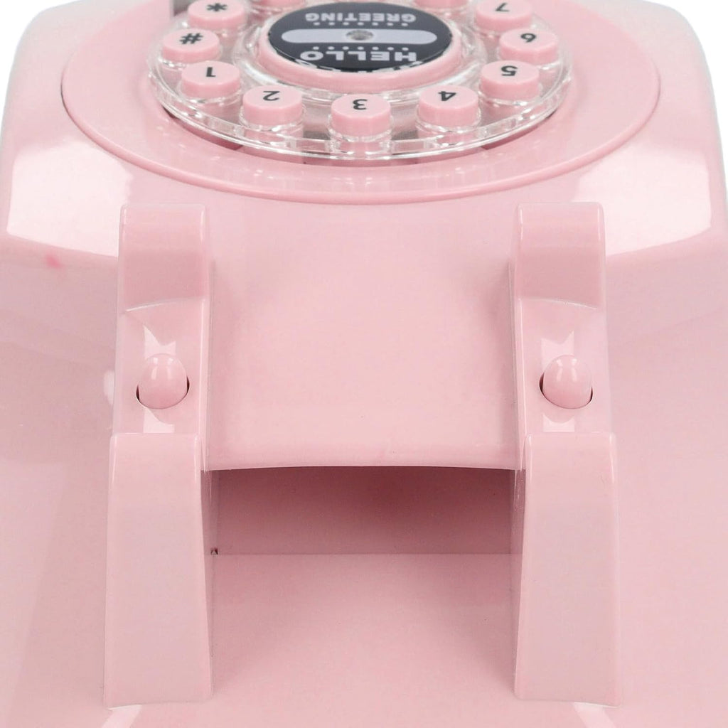 Audio Guest Book, Vintage Phone Design with 120 Hours 8G Capacity for Weddings and Special Events (Pink)