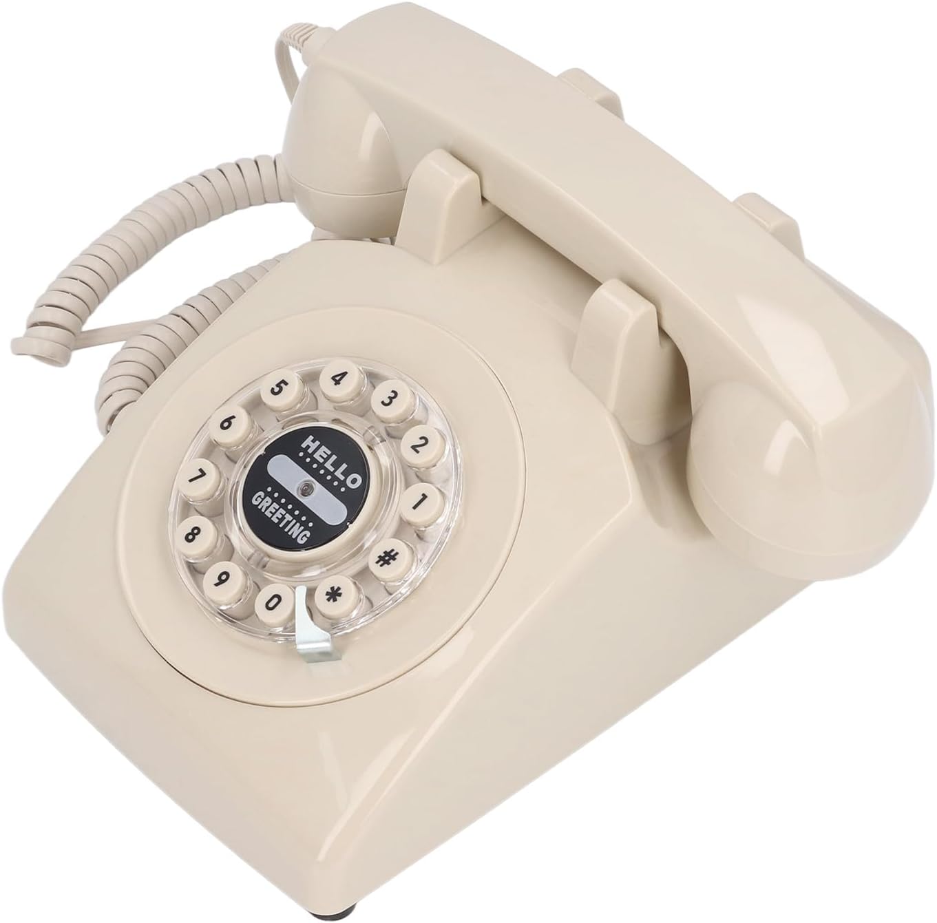 Audio Guest Book, Vintage Phone Design with 120 Hours 8G Capacity for Weddings and Special Events (Beige)