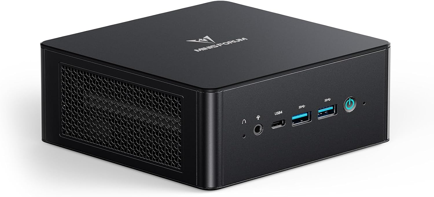 MINISFORUM UM890 Pro Barebone with Mini PC, AMD Ryzen 9 8945HS Mini Computers,8K Quad Display HDMI/DP1.4/USB4 х 2, AMD Radeon 780M/Dual LAN 2.5(NO RAM/SSD/OS)