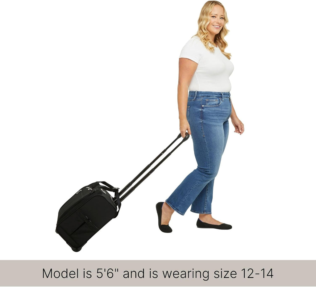 Baggallini 2 Wheel Underseater Carry-On - Lightweight Travel Weekender Luggage