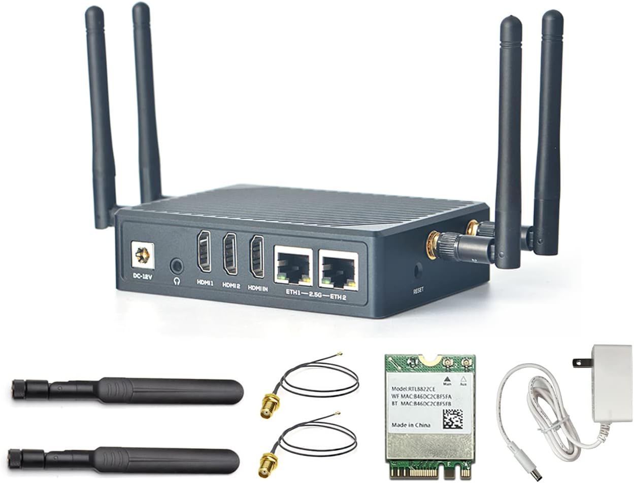 NanoPC-T6 Mini Computer Router, Open Source Smart IoT Gateway, with Dual PCle Gbps Ethernet Port, LPDDR4X 4GB RAM 32GB eMMC, 6Tops NPU Rockchip RK3588 SoC, Support miniPCIe M.2 M-Key E-Key Slot