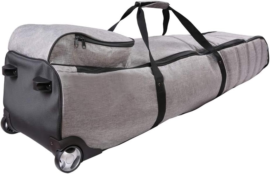 MacGregor Golf Deluxe Padded Travel Cover with Wheels, Heather Grey