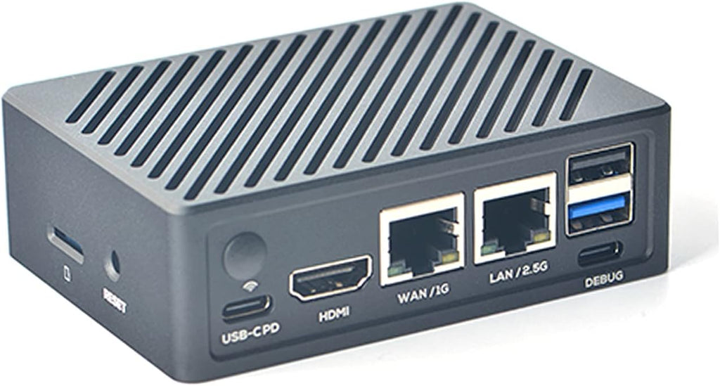 Nanopi R6C Mini WiFi Router OpenWRT with PCle Gbps Ethernet Ports LPDDR4X 4GB RAM Onboard 6Tops NPU Mali-G610 GPU RK3588S Soc for NAS IOT Smart Home Gateway Support FriendlyWrt (with CNC Metal Case)
