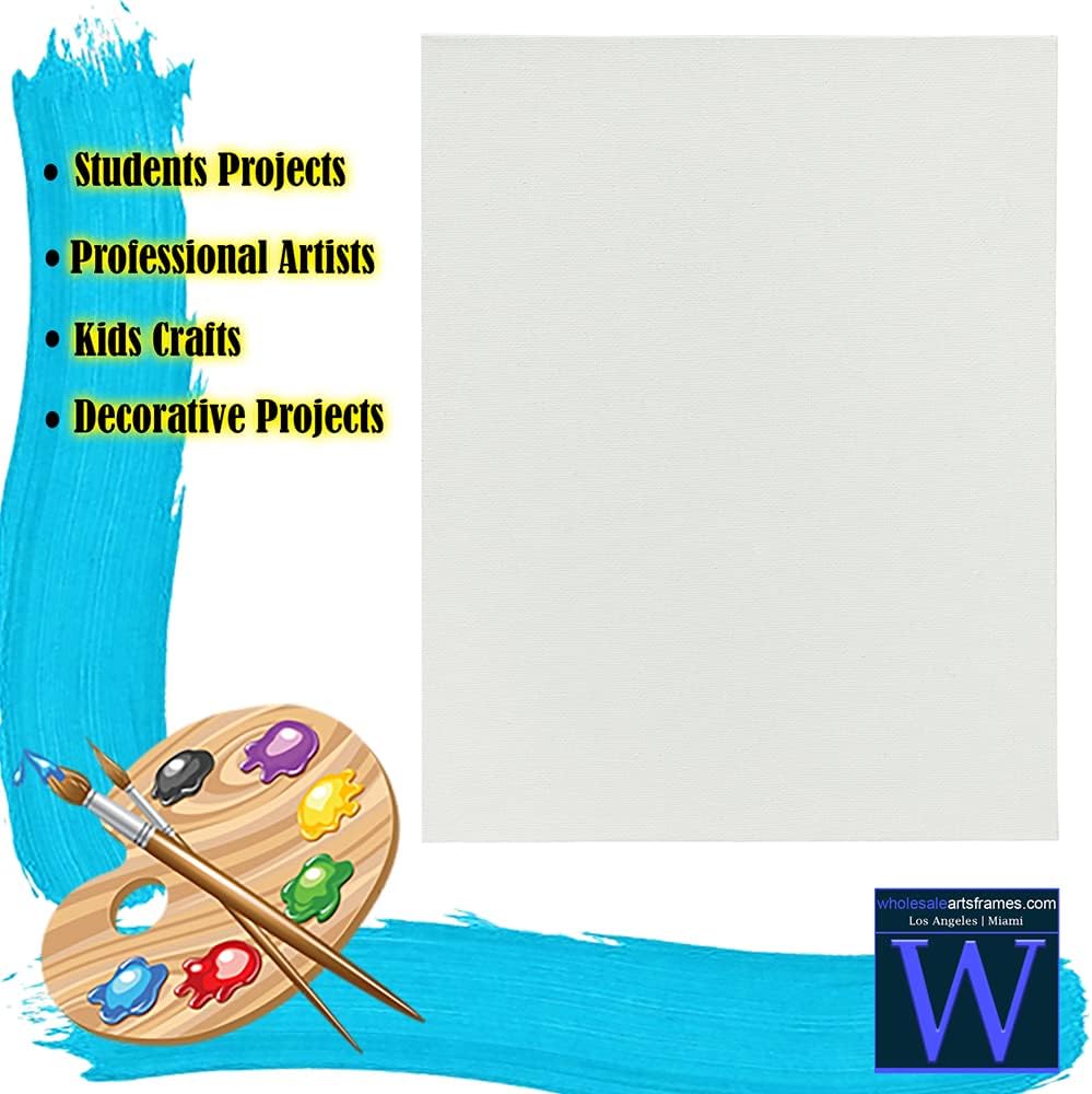 16x16 White Canvas Boards for Painting Bulk 100 Pack.Paint Canvases for Painting Art.Artist Blank Canvases for Painting 16x16 Canvas Panels.Quality Acid Free Primed Canvas Boards for Acrylic,Oil etc