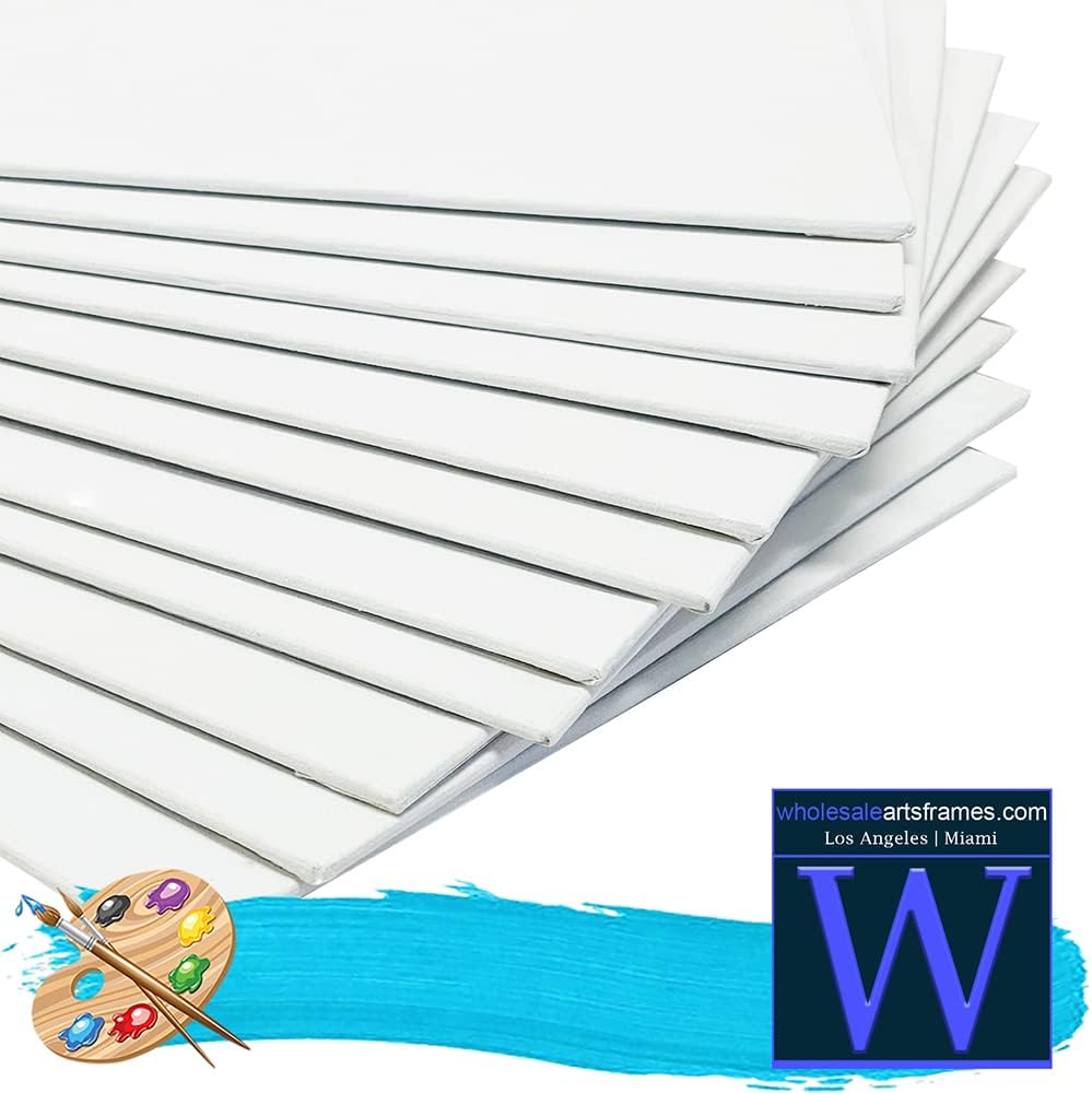 8x10 White Canvas Boards for Painting Bulk 100 Pack.Paint Canvases for Painting Art.Artist Blank Canvases for Painting 8x10 Canvas Panels.Quality Acid Free Primed Canvas Boards for Acrylic,Oil etc