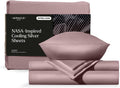 Miracle Made Extra Luxe Soft, Cool-to-the-Touch Cotton Bed Sheet Set, 4-Piece – Silver-Treated, Breathable, Lightweight Bedding – Queen Size, Rosewood