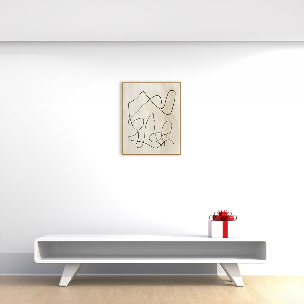 Amanti Art Framed Canvas Wall Art 28x23 Bound II by Melissa Wang, Framed Wall Art Canvas, Abstract Artwork, Modern Decor, Medium Poster Painting for Living Room, Bedroom, Bathroom, Kitchen, Office or