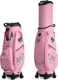 HELIX Women's Golf Bag with Wheels, Retractable Golf Cart Bag for Ladies, Easy to Carry and Travel