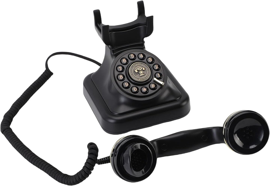 Audio Guest Book Wedding Phone, Audio Guestbook Phone, Vintage Style Message Voicemail for Graduation, Birthdays, Shower, Special Occasions, 32G Micro Storage Card (Black)