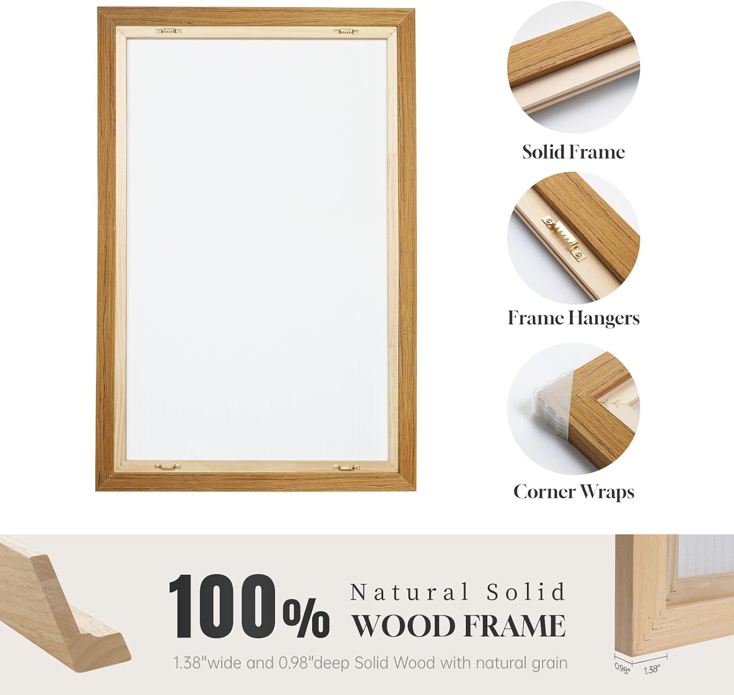 Large Framed Vertical Vintage Pine Tree Wall Art for Living Room, Neutral Sketch Rustic Classic Beige Canvas Artwork for Walls, Nordic Forest Farmhouse Wall Decor for Bedroom Hallway Office, 30x60 In