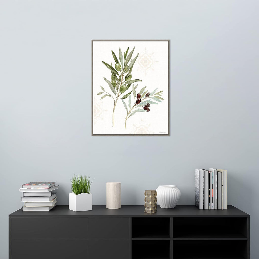 Amanti Art Framed Canvas Wall Art 28x23 Mediterranean Motif VIII by Beth Grove, Framed Wall Art Canvas, Flowers Artwork, Country Rustic Decor, Medium Poster Painting for Living Room, Bedroom,