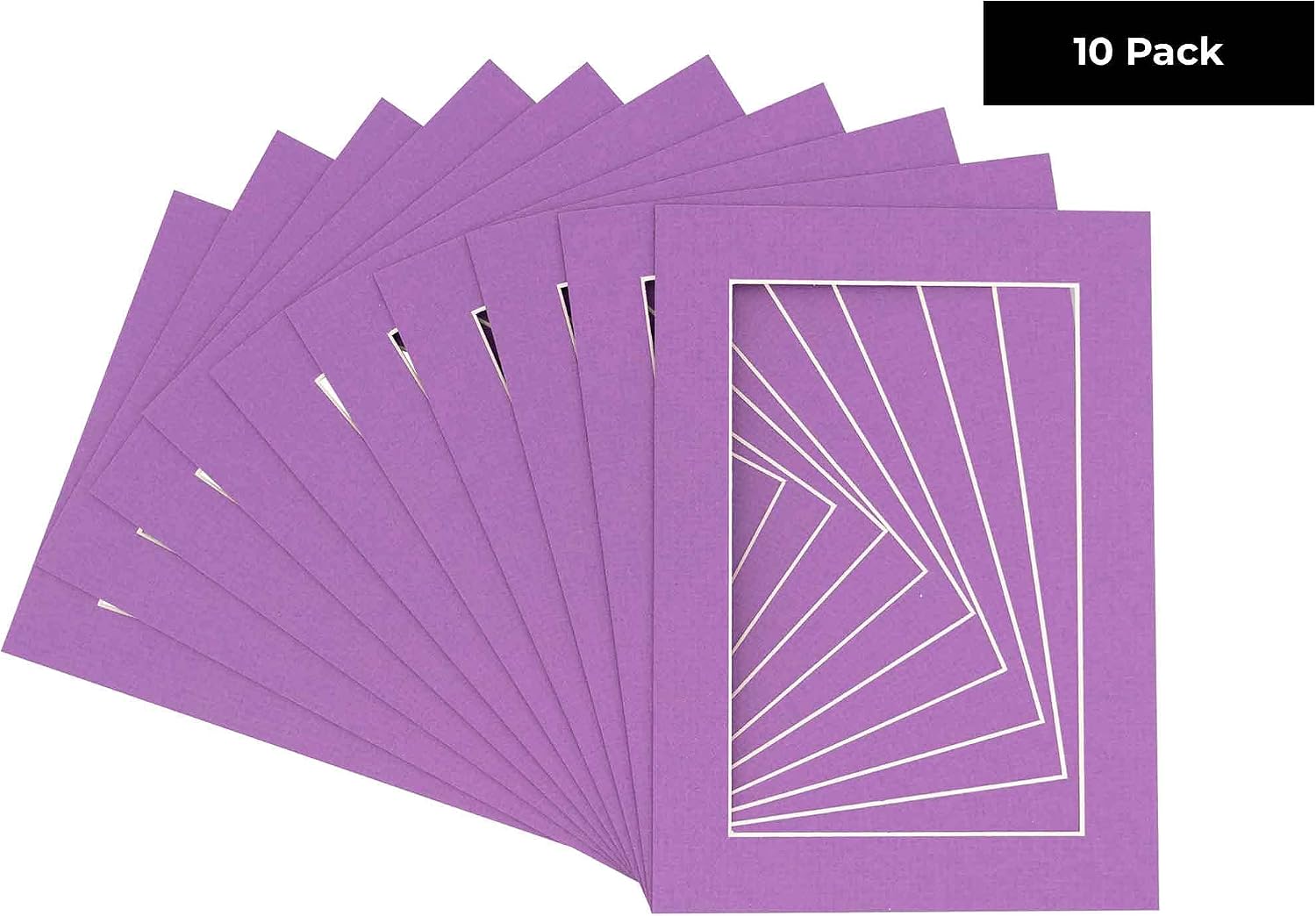 11x14 Mat for 12x18 Frame - Precut Mat Board Acid-Free Show Kit with Backing Board, and Clear Bags Dark Purple 11x14 Photo Matte Made to Fit a 12x18 Picture Frame Matboard for Framing, Pack of 10 Mats