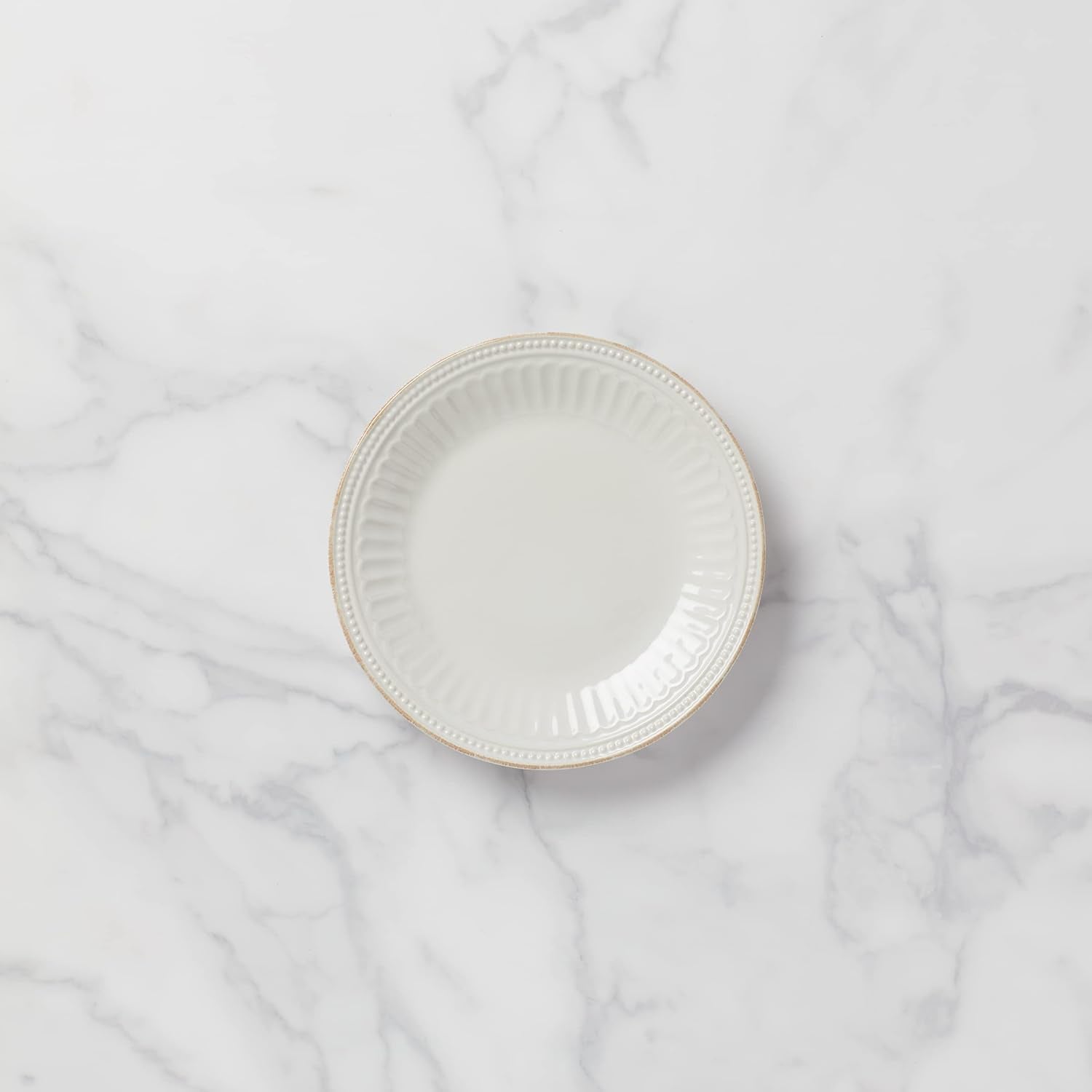Lenox White French Perle Groove Accent Plate, 1.30 LB