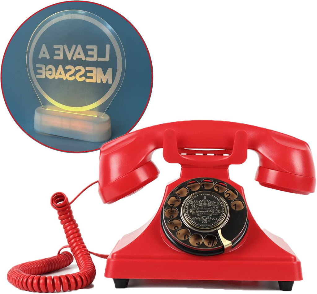 Audio Guestbook Telephone for Wedding Party Gathering (Red)