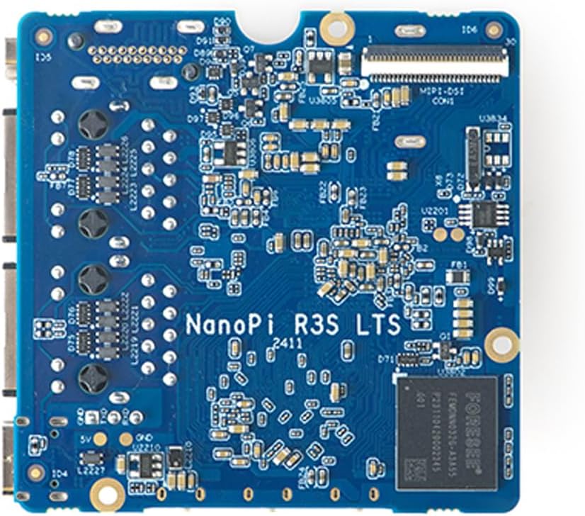 NanoPi R3S LTS Dual-Gbps Ethernet Ports Router Rockchip RK3566 Quad-Core A55 SoC Mini PC Board Support OpenMediaVault, OpenWrt (2GB Ram 64GB TF Card)
