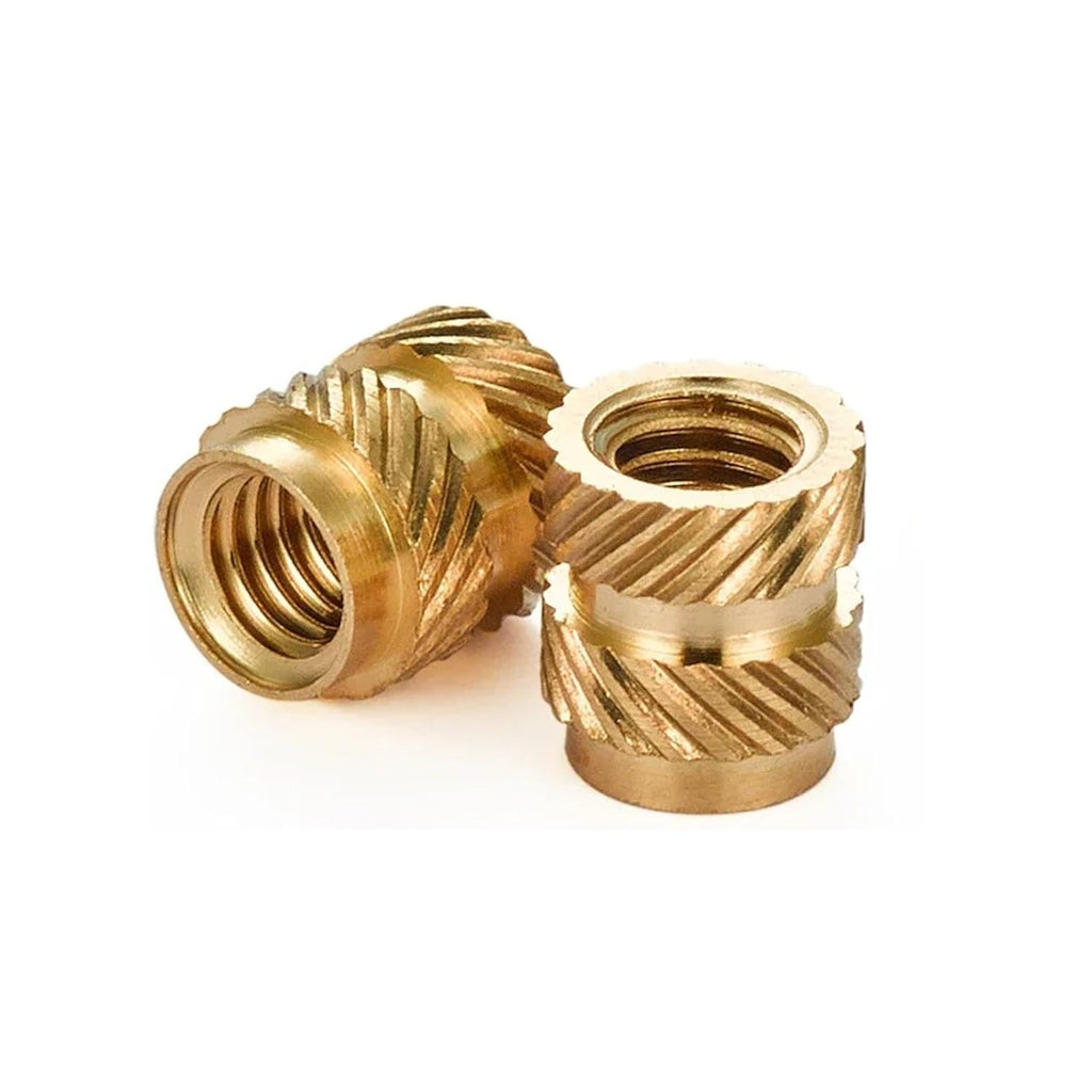 300pcs M5 M6 Heat Threaded Insert Nuts Brass Hot Melt Molding Knurled Injection Metal Copper Lock Nut for 3D Printer(M6x9.5x9.5 (300pcs))