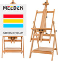 MEEDEN Large Studio Artist Easel, Adjustable Studio Painting Easel, Solid Beechwood H Frame Easel, Display Art Easel for Watercolor, Acrylic, Oil Painting, Adjusts to Max 88', Hold Canvas Up to 59'