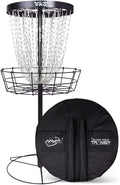 MVP Disc Sports Black Hole Pro 24-Chain Portable Disc Golf Basket with Transit Bag