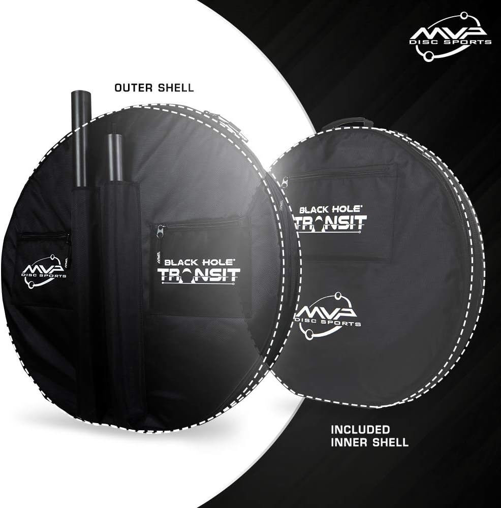 MVP Disc Sports Black Hole Pro 24-Chain Portable Disc Golf Basket with Transit Bag