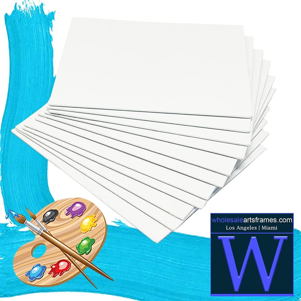 18x24 White Canvas Boards for Painting Bulk 100 Pack.Paint Canvases for Painting Art.Artist Blank Canvases for Painting 18x24 Canvas Panels.Quality Acid Free Primed Canvas Boards for Acrylic,Oil etc