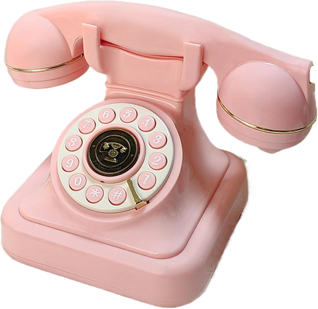 Audio Guest Book Wedding Phone: Record Customized Audio Messages with Voicemail, Vintage Phone Message Book, Wedding Guest Book for Wedding, Party, Confession (Pink)