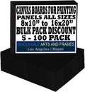 8x10 Black Canvas Boards for Painting Bulk 100 Pack.Paint Canvases for Painting Art.Artist Blank Canvases for Painting 8x10 Canvas Panels.Quality Acid Free Primed Canvas Boards for Acrylic,Oil etc
