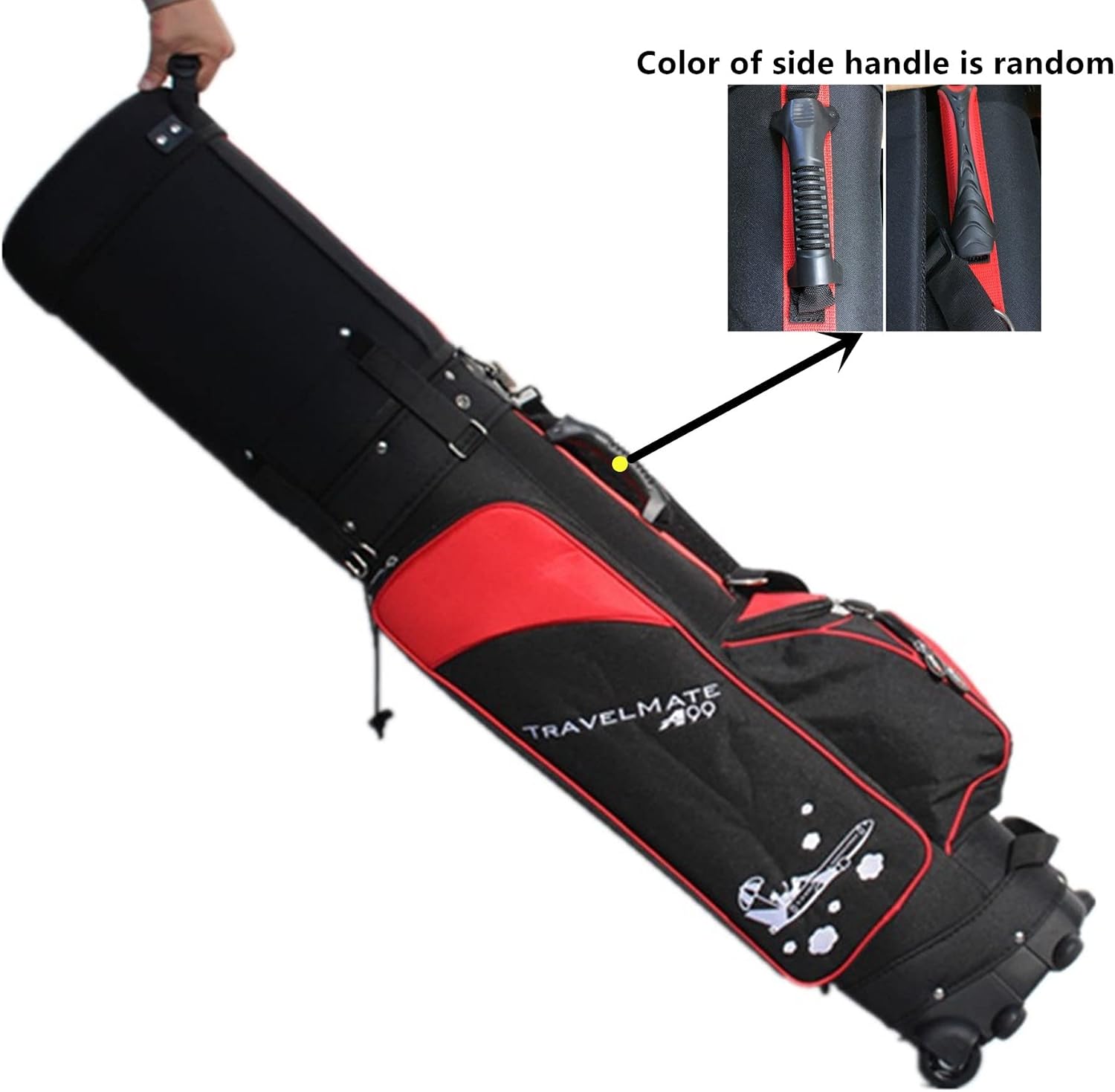 A99 Golf Travel Bag CarryOn Rolling Wheel Golf cart Bag case with TSA Lock and Protection Cover, Protect Your Club for Safe Transport