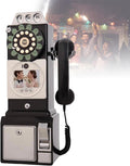 Video Audio Guest Book Phone, Wedding Guest Book with 1080P HD Recording, Retro Telephone Design, 32GB Storage, Perfect for Bridal Showers(Black)