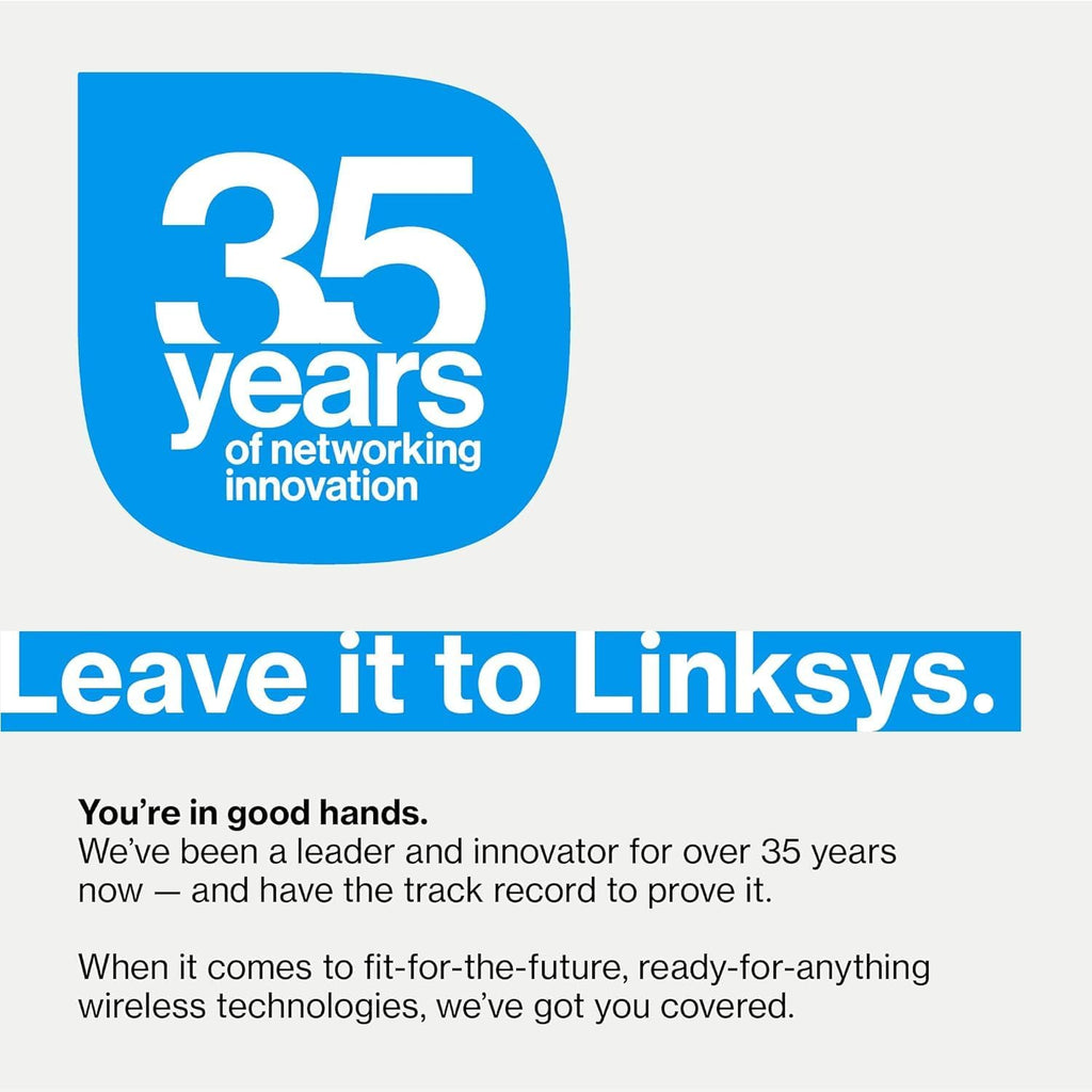 Linksys Velop Pro 6E WiFi Mesh System | One Cognitive Mesh Tri-Band Router | 5.4 Gbps (AXE5400) Speeds | 3,000 sq ft Coverage | Connect 200+ Devices | 1Pk MX6200 Grey | 2024 Release (Renewed)