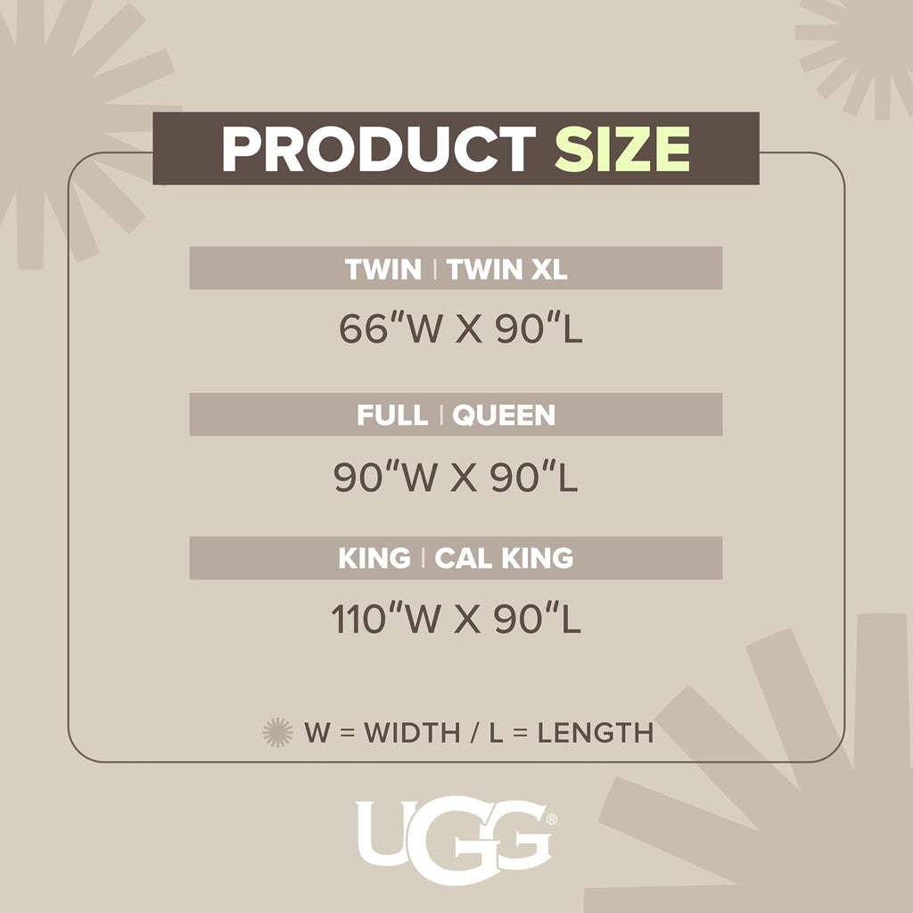 UGG Adalee Faux Fur King Blanket for Bed, Double-Sided Soft Blanket, Warm Large Throw for Couch, Washable California King Bedding, Luxury Bedroom Decor, 110' x 90', Oyster Brown