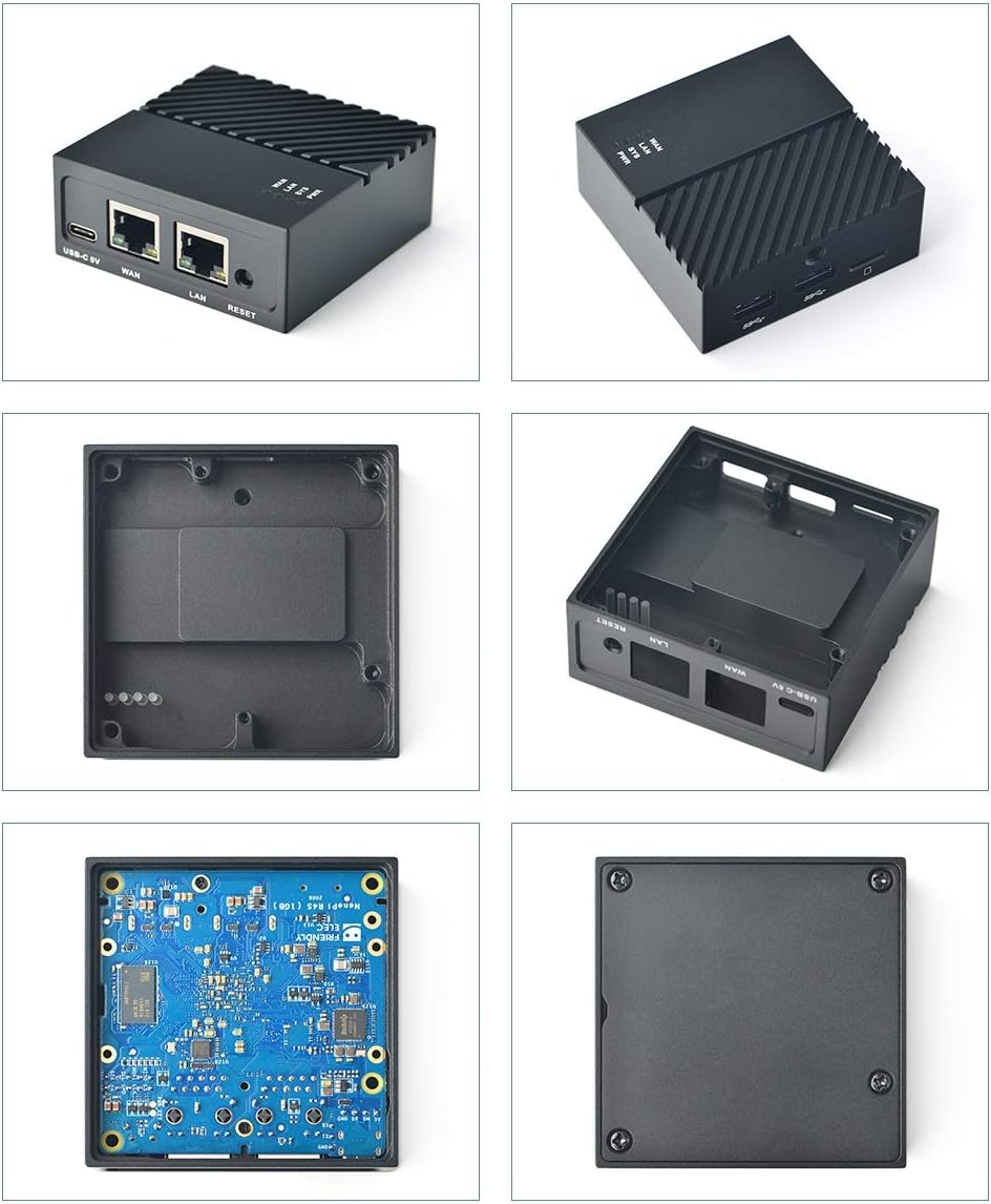 FriendlyElec Nanopi R4S Mini Router OpenWRT with Dual-Gbps Ethernet Ports 4GB LPDDR4 Based in RK3399 Soc for IOT NAS Smart Home Gateway (with MAC Chip)