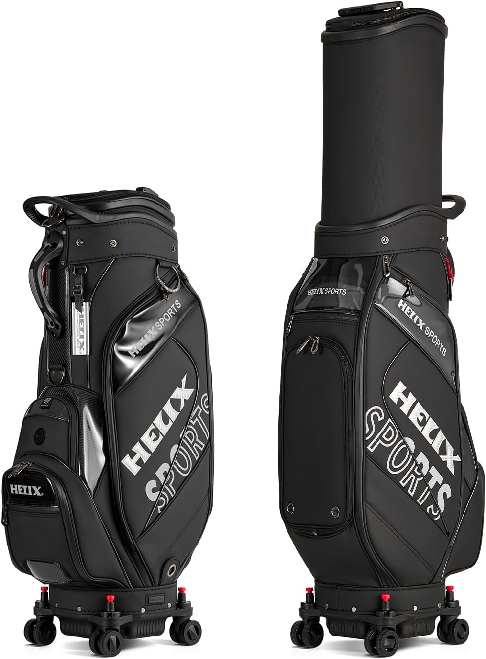 HELIX Golf Bag with Wheels, Retractable Golf Bag for Travel, Durable Course Golf Travel Cover