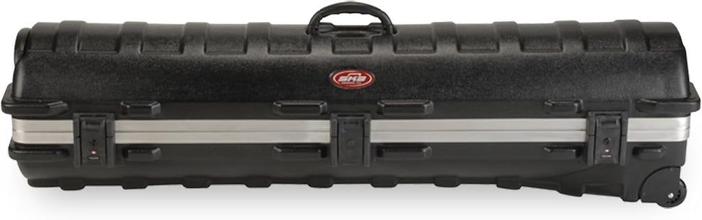 SKB ATA Deluxe Standard Hard Plastic 49 Inch Long Interior Golf Bag Storage Traveling Case with Wheels and Reliable Secure Latches, Black (2 Pack)