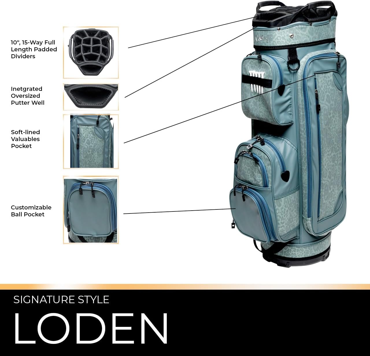 Glove It Women's Golf Bag, Lightweight Golf Cart Bag for Ladies