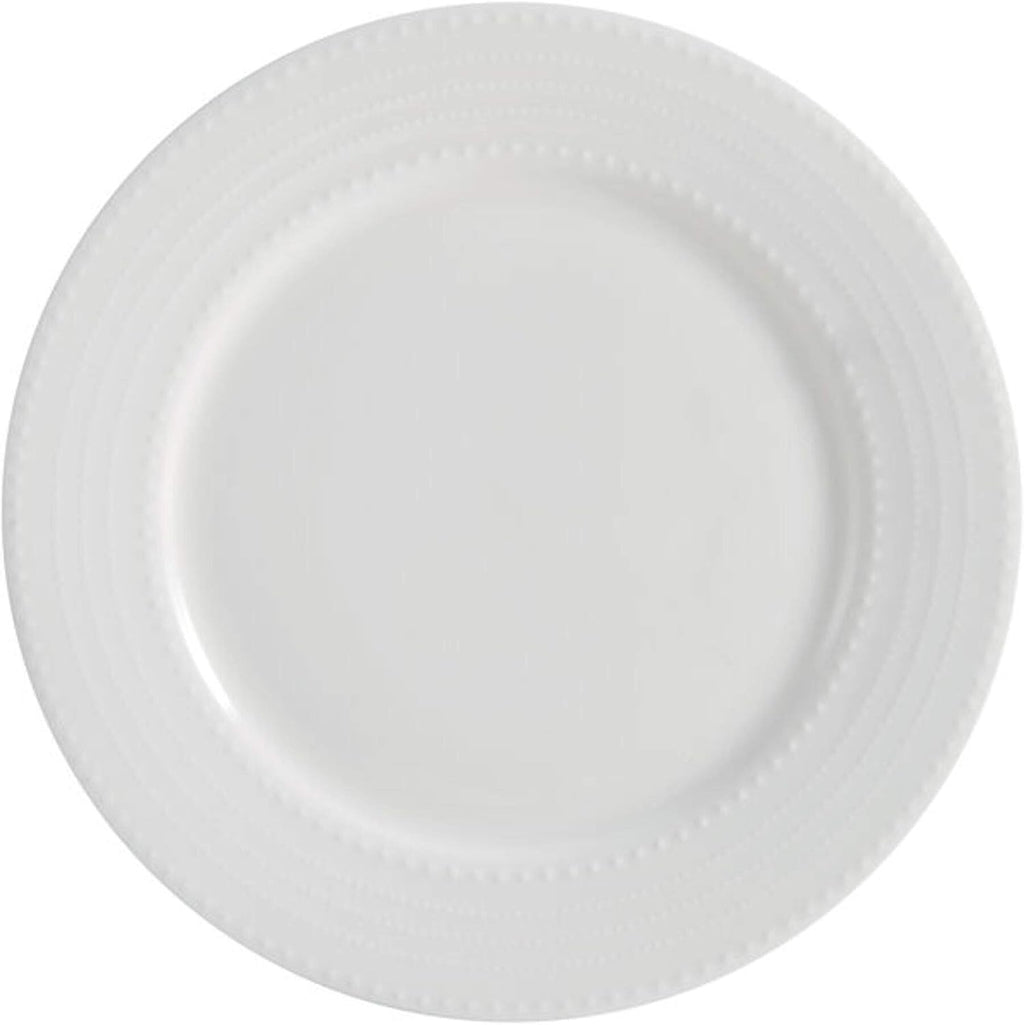 Mikasa Annabel Bone China Dinnerware Set, 40-Piece Service for 8, White Hobnail Detail, Dinner Plates, Salad Plates, Bowls and Mugs, Dishwasher and Microwave Safe
