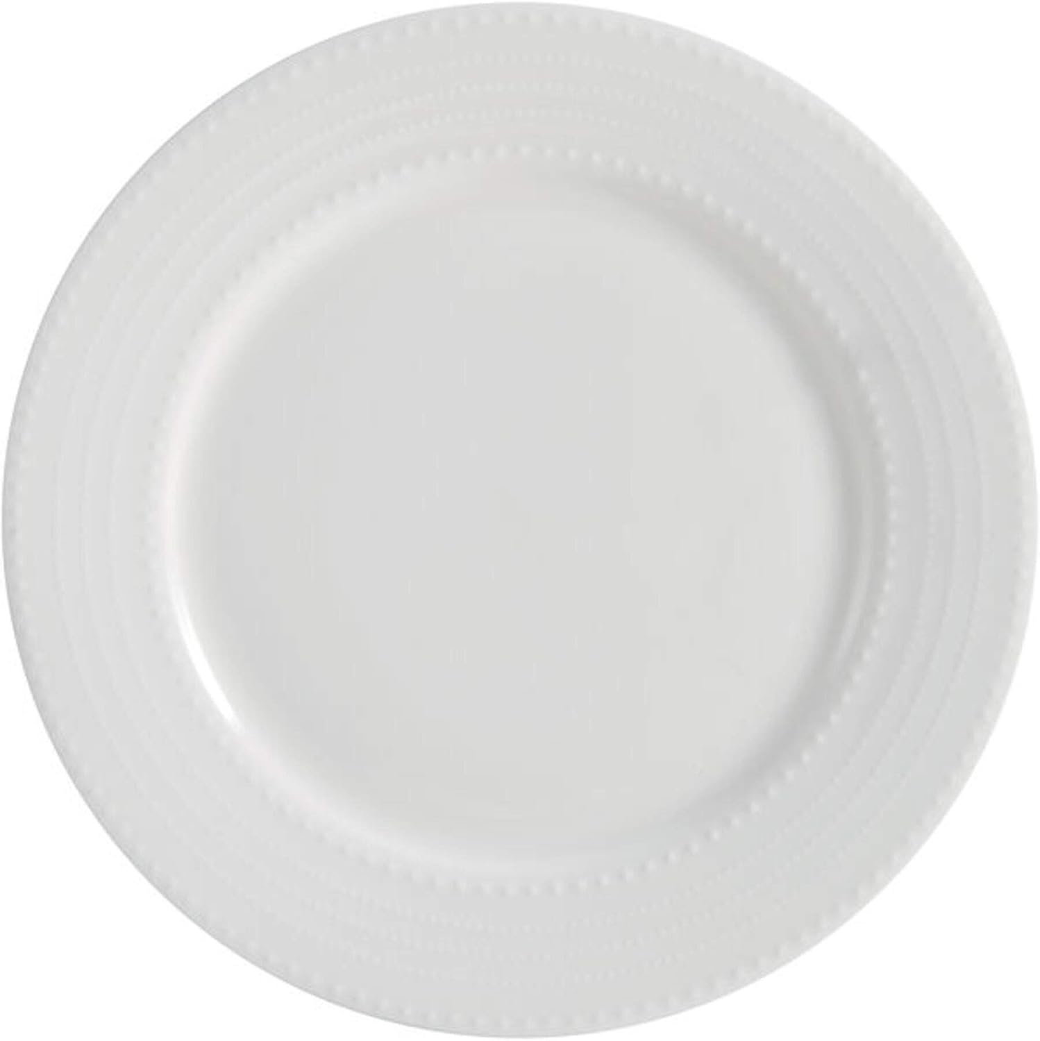 Mikasa Annabel Bone China Dinnerware Set, 40-Piece Service for 8, White Hobnail Detail, Dinner Plates, Salad Plates, Bowls and Mugs, Dishwasher and Microwave Safe