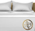 TEXAS LINEN CO. 100% Egyptian Cotton Queen Sheets Set - Luxury 1500 Series Couture Comfortin' Collection Egyptian Cotton Sheets Queen Size Bed Set (4 PC, Light Grey), 17' Deep Pocket, Hotel Bedding