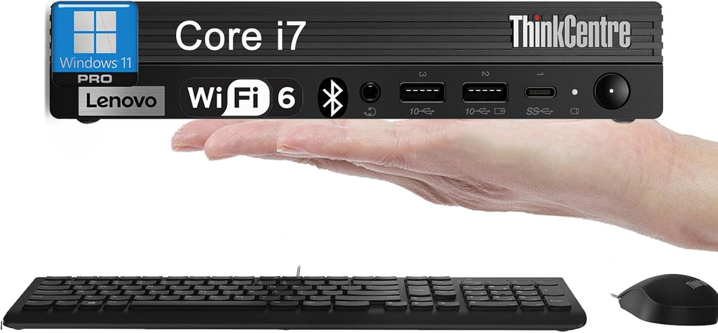 Lenovo ThinkCentre M70q Gen 5 Tiny Business Desktop PC (Intel 20-Core i7-14700T, 16GB DDR5 RAM, 512GB PCIe SSD, UHD Graphics 770) MFF, Mini PC, DisplayPort, Wi-Fi, Ethernet, Bluetooth, Win 11 Pro