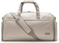 Halfday Convertible 2-in-1 Vegan Leather Premium Garment Duffel Weekender Bag 45L (Carry-on, Wrinkle-Free Travel, Hanging Suit Compartment, Shoe Pockets, Trolley Sleeve), Ivory