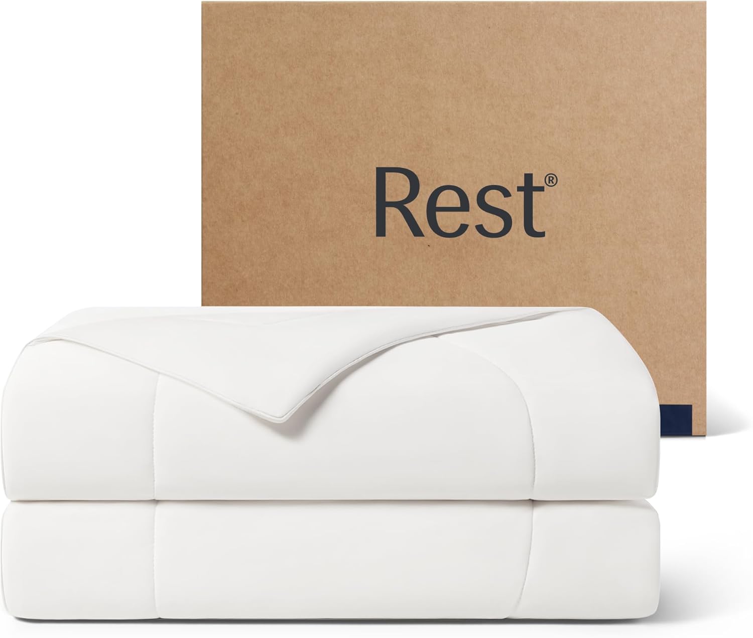 REST® Evercool® Cooling Comforter, King/Cali King, Blanket for Hot Sleepers, All Season Bedding to Keep Cool for Night Sweats, Breathable Lightweight Duvet, 106x90 Inches, Arctic White