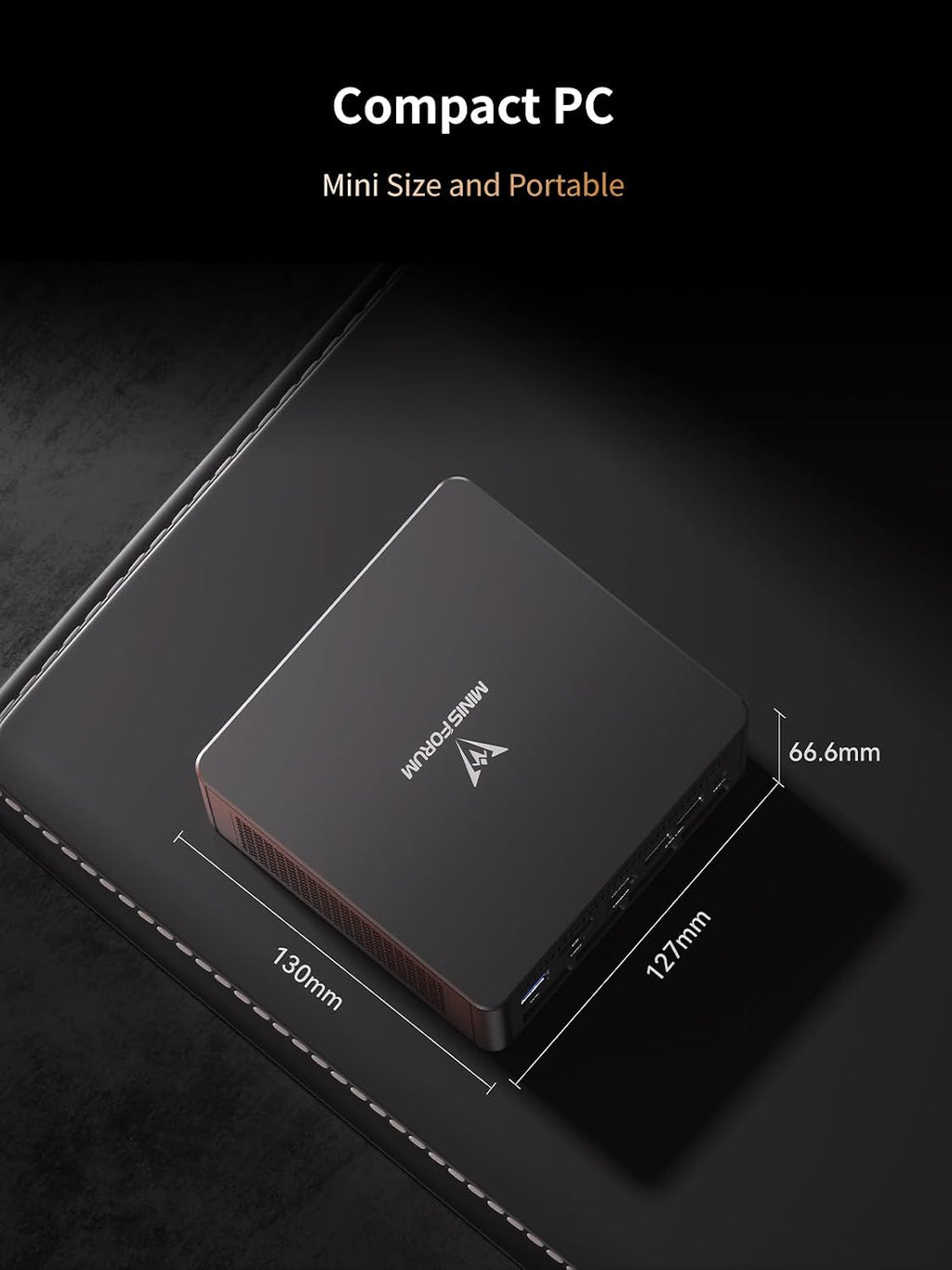 MINISFORUM UM890 Pro Barebone with Mini PC, AMD Ryzen 9 8945HS Mini Computers,8K Quad Display HDMI/DP1.4/USB4 х 2, AMD Radeon 780M/Dual LAN 2.5(NO RAM/SSD/OS)