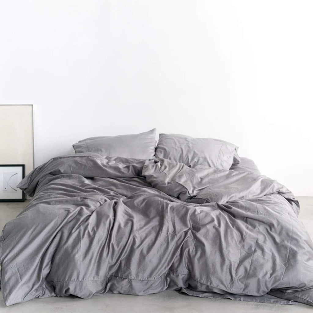 Miracle Made Breathable Cotton Bed Sheets, 4-Piece Set – Silver-Treated, Soft and Cool-to-the-Touch Lightweight Bedding Designed for Hot Sleepers – Full Size, Stone
