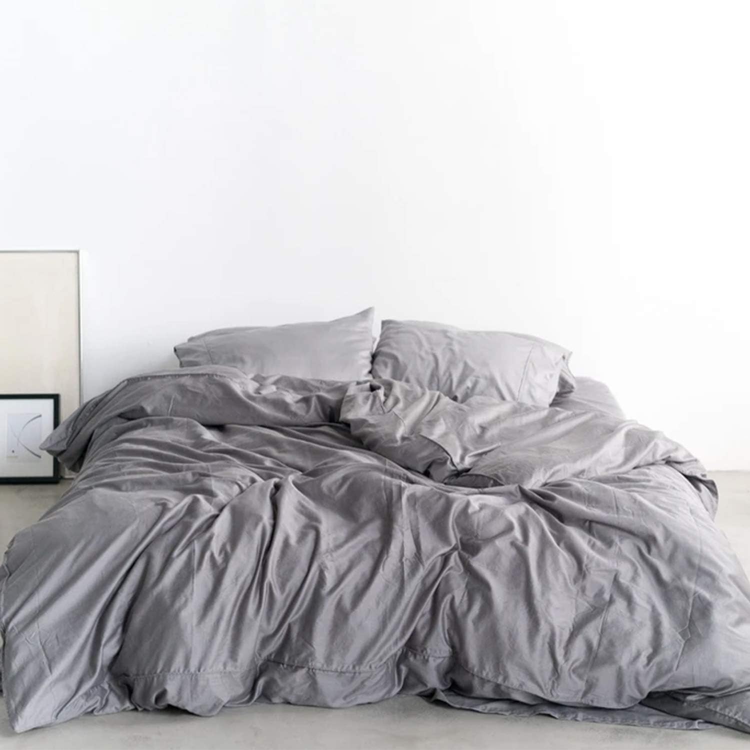 Miracle Made Breathable Cotton Bed Sheets, 4-Piece Set – Silver-Treated, Soft and Cool-to-the-Touch Lightweight Bedding Designed for Hot Sleepers – Full Size, Stone